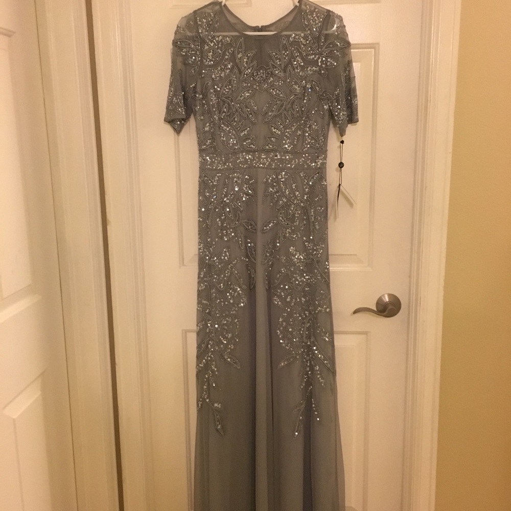 Adrianna Papell Long Beaded Dress